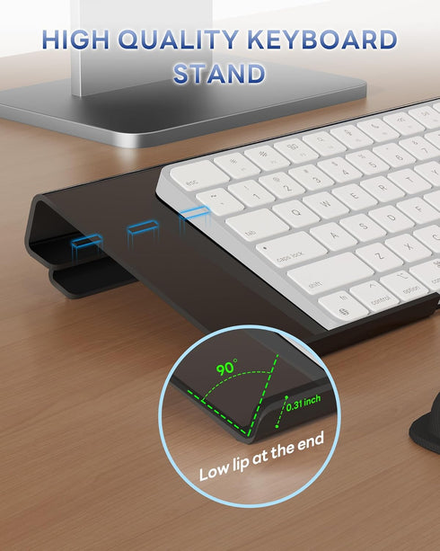 Laborio 2-Level Computer Keyboard Stand for Desktop, Height Adjustment Keyboard Wrist Rest, Non-Slip Key Board Riser