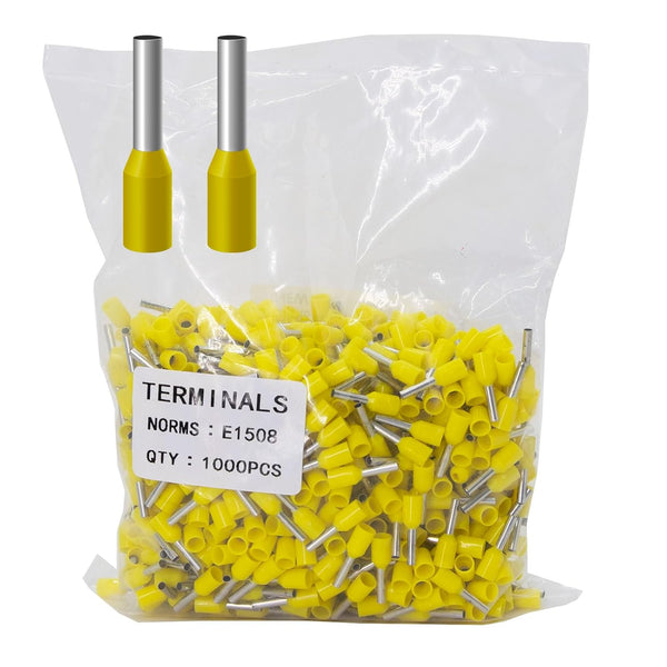 Fidioto 1000pcs AWG16 Wire Ferrules Terminals Kit, Insulated Cord Pin Ends for Electric