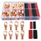 80 Pcs Copper Wire Lugs, Battery Terminal Connectors AWG 8 6 12/10 with Heat Shrink Set
