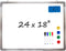 Whiteboard Set - 24 x 18 Dry Erase Board with 1 Magnetic Eraser, 4 Markers, 4 Magnets - Small Hanging Scoreboard for