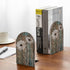 HOYYU 1 Rustic s Wooden Bookends Decorative Shabby Sunflower Book Ends for Shelves Heavy Books Holder Organizer