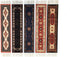 Set of 5 Rug Bookmarks, Colorful Miniature Oriental Style Carpet Book Marks for Reading