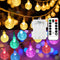 Mocalido 40ft Globe String Lights Battery Operated Outdoor, 80 LEDs Hanging Lights