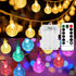 Mocalido 40ft Globe String Lights Battery Operated Outdoor, 80 LEDs Hanging Lights