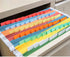File Folder Tabs, Paxcoo 50 Sets Multicolor Hanging File Folder Tabs and Inserts, Plastic Tabs for Hanging Folders