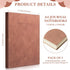 SATINIOR 5 Pack A4 Notebooks, 360 Pages, Leather Softcover, Thick Paper, Lined, 8.5'' x 11'' (Brown) for Office Home
