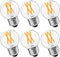 6 PACK G16.5 LED Bulbs 60 Watt, Dimmable 6W G16.5 Globe LED