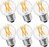 6 PACK G16.5 LED Bulbs 60 Watt, Dimmable 6W G16.5 Globe LED