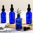 4 Pack 2 oz Dark Blue Glass Dropper Bottles with Measured Dropper - 60ml Leakproof Tincture Bottles