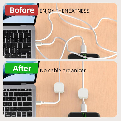 RITPHI 6 Pcs Magnetic Cable Clips, Cable Management, Office Desk Accessories, Cord Organizer, Cable Smooth
