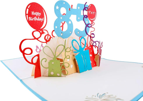 iGifts And Cards Happy 85th Birthday - 3D Pop Up Greeting Card, Unique Celebration for Husband, Wife, Friend