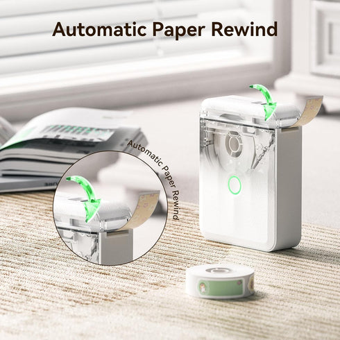 NIIMBOT D110 Upgraded Version Mini Label Maker Machine with Tape, Portable Bluetooth Thermal Printer, Sticker Maker with Multiple Templates for Office Organization Home Kitchen School, White