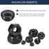 uxcell 50Pcs M10 x 1.5 Nylon Insert Hex Lock Nuts, 304 Stainless Steel, Black & Blue