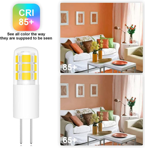 G4 LED Bulb 2W, 20W Halogen Equivalent, Warm White 3000K, AC/DC 12V for Under Cabinet Lighting, 10 Pack
