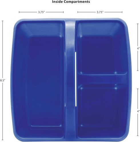 Teacher Created Resources Blue Portable Plastic Storage Caddy, 6-Pack for Classrooms and Office Organization