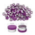 PATIKIL 13mm Flip Off Caps, 100 Pcs Flip Off Caps Flip Off Seals Flip Off Vial Seals Plastic Aluminum Caps Cover for Glass Vial, Purple