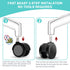 Replacement Office Chair Wheels, 5 Set Rolling Casters Safe for All Floors
