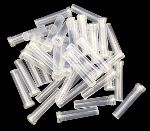 40-Pack Plastic Floral Water Tubes - Clear Florist-Grade Stem Holders for Hydration, Flower Arrangements Supplies
