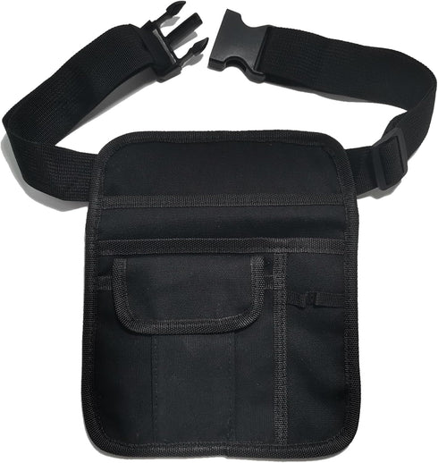 Server Waist Pouch, Black Server Aprons Short Canvas Pocket Apron Restaurant Aprons