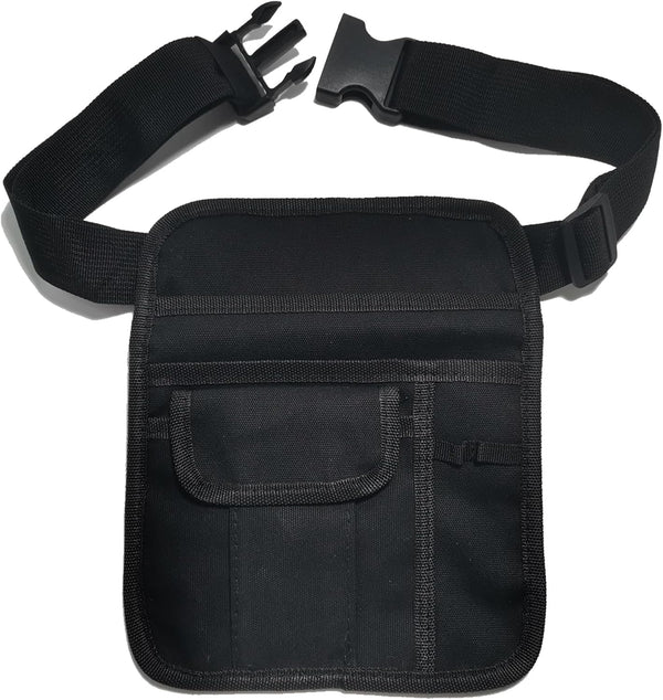 Server Waist Pouch, Black Server Aprons Short Canvas Pocket Apron Restaurant Aprons