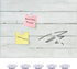 Wooden Planks Print Magnetic Surface Dry Erase Board, 12 x 16 Inches, Decorative Frameless White Board