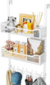 SWTYMIKI Over The Door Hook with 16 Hooks & 2 Mesh Baskets
