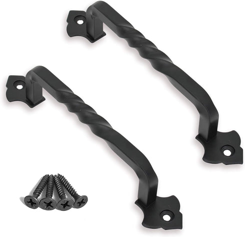 OVOV 2 Pack Barn Door Pull Handle Hardware for Wooden Garden Gate, Shed, Cabinet Door (4 Inch)