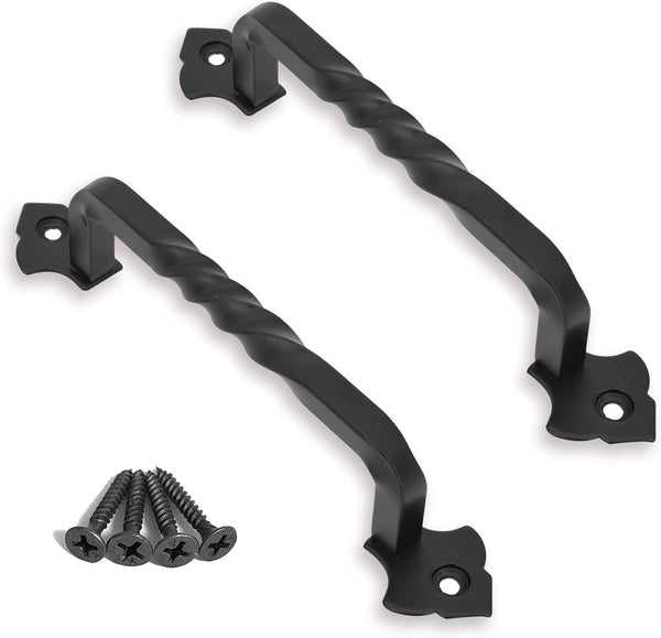 OVOV 2 Pack Barn Door Pull Handle Hardware for Wooden Garden Gate, Shed, Cabinet Door (4 Inch)