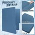 Whaline 24 Pack Dusty Blue File Folders, Letter Size 4 Colors Gradient Blue File Pockets with 1/3 Cut Tab for Home