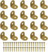 heyous 20PCS Furniture Corner Brace Hooks Fasteners Mini Brackets Gold Iron Wall Mount