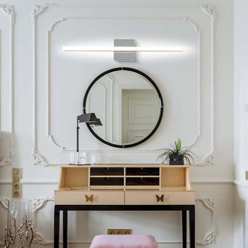 16inch 10W 5000K LED Bathroom Vanity Light Over Mirror Lighting Fixture Modern Indoor Chrome Cool White Wall Sconce