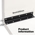 4 Pack 8" Wood,200mm L Bracket, Heavy Duty Corner Brace, Metal Shelf Bracket Angle Bracket for Shelves, Black Metal