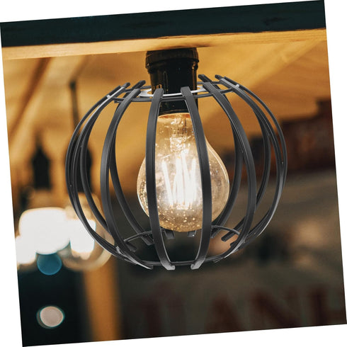 Zerodeko European and American Iron Simple Chandelier, Vintage Industrial Metal Wire Cage Lamp Shade