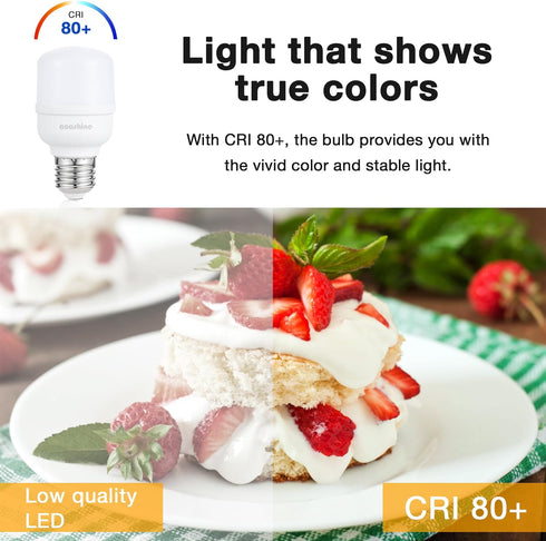 aooshine Q50 Dimmable LED Light Bulb, 3000K Warm White, E26 Base, 1 Pack, 650 Lumens