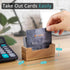 Business Card Holder for Desk, Acacia Wood Business Card Organizer Desktop Business Card Display Stand for Office Home Tabletop Exhibition, Small Business Essentials