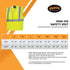 Pioneer High Visibility Tricot Mesh Zip-Up Safety Vest Reflective Tape Yellow/Green Unisex 4XL