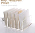 SANRUI Clear Desktop File Organizer, 5 Compartments Acrylic Document Sorter for Office, Home, School