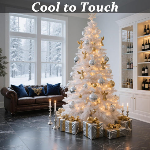 100 Counts 50FT Commercial 5mm LED Christmas Lights Outdoor - Warm White LED Christmas Lights Grade Outdoor Waterproof