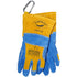 Caiman Premium Split Cowhide MIG/Stick Welding Gloves, Large Wool Lining, Blue/Gold