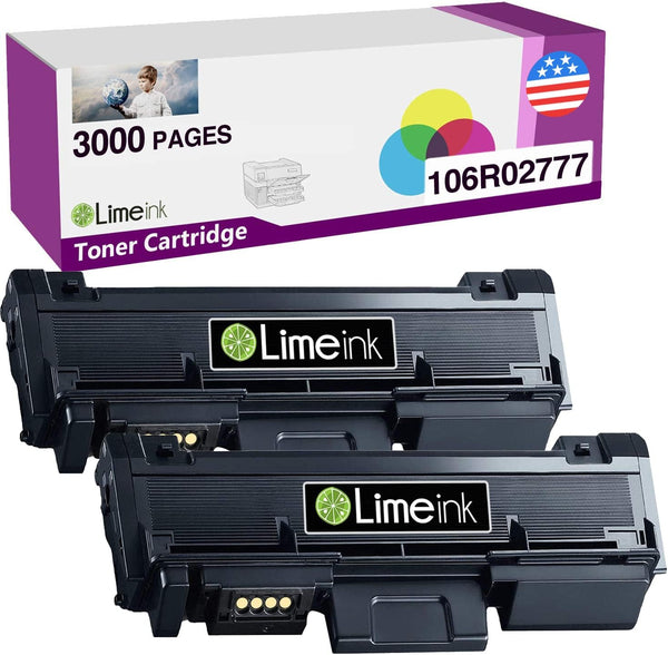 Limeink 2 Black Compatible High Yield Laser Toner Cartridge for Xerox Phaser 3052, 3260, WorkCentre 3215