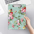 Hongri Wooden Clipboard, Fashion Design Clip Board for Classroom, Standard Letter Size 9 x 12.5 in, Green Peony