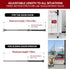 Jammer (1 Pack,White) AceMining Upgraded Door Security Bar & Sliding Patio Bar, Heavy Duty Stoppers Adjustable