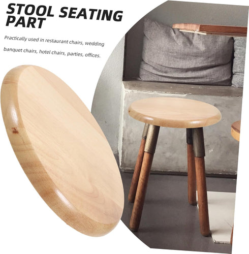 BESTYASH Wooden Round Stool Replacement Seat Easy to Clean Practical Design for Kitchen and Dining Room for Home