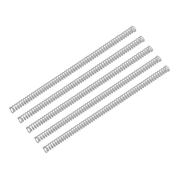 uxcell 5Pcs Compression Spring, Wire Diameter 0.012", 304 Stainless Steel Coil Mechanical Spring, Silver