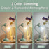 3 E26 Bulbs, Women Bedside Table Lamps for Bedroom, Cute Flower Desk Lamp With Adjustable Flexible Gooseneck, Color