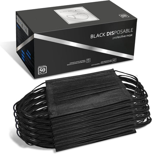 Disposable Face Masks, Pack of 100 Masks