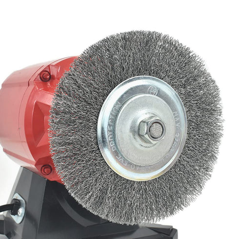 6 Inch Wire Wheel for Bench Grinder, Coarse Crimped Wire with 1/2'' and 5/8'' Arbor Hole, 2PCS