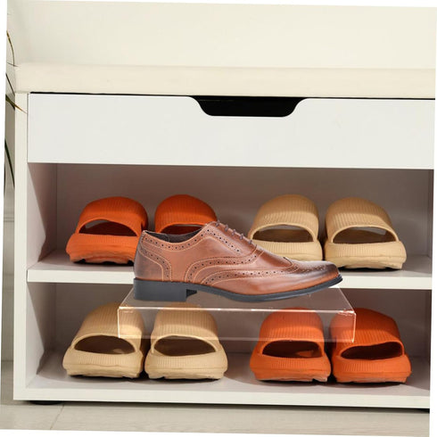 2Pcs Zerodeko Clear Wall Shelf for Shoes Rack Space Saving Storage for Sneakers and Heels Shoe Mount for Retail