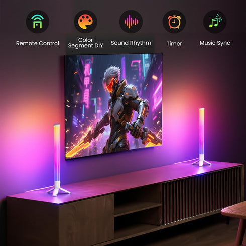 360 TJOY Smart Light Bars, LED Game Desk Lights, TV Monitor Backlight with Music Sync, RGB Light Bar with Remote