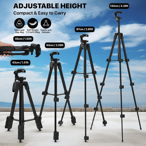DegLasers Tripod,1/4"-20 Mount,18" 3-Way Laser Level Thread Lightweight Aluminum Portable Adjustable Tripod